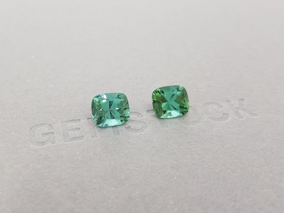 Pair of green verdelites 3.93 ct, GFCO Image №2