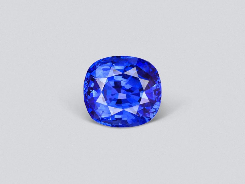 Rare open color Royal blue sapphire in cushion cut 10.02 ct, Sri Lanka Image №1