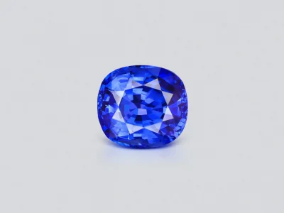 Rare open color Royal blue sapphire in cushion cut 10.02 ct, Sri Lanka photo