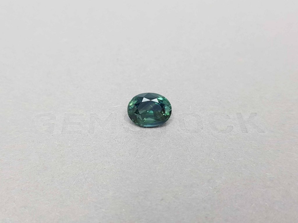 Teal oval cut sapphire 3.12 ct from Tanzania Image №1