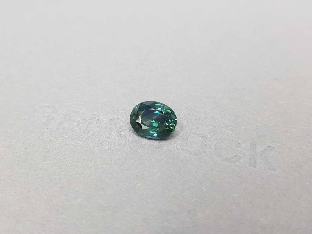 Teal oval cut sapphire 3.12 ct from Tanzania Image №3
