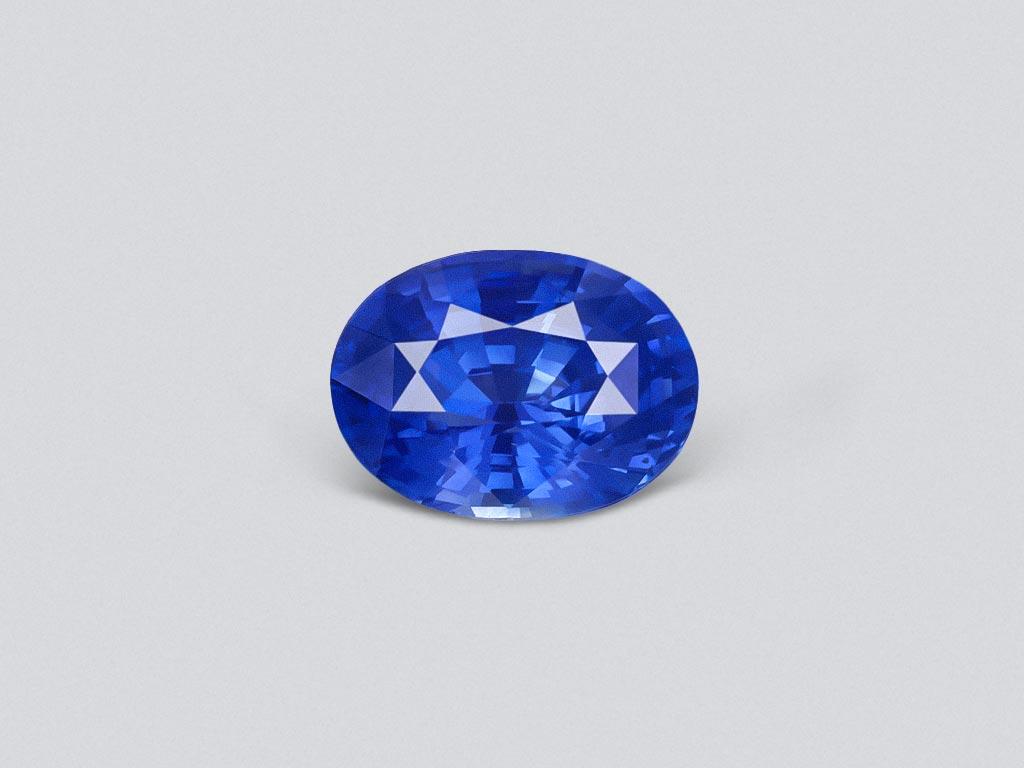 Intense Cornflower blue sapphire 7.52 carats in oval cut, Sri Lanka Image №1