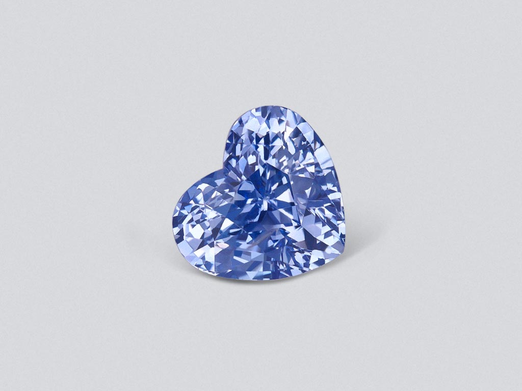 Pastel blue sapphire heart cut 3.00 carats, Madagascar Image №1