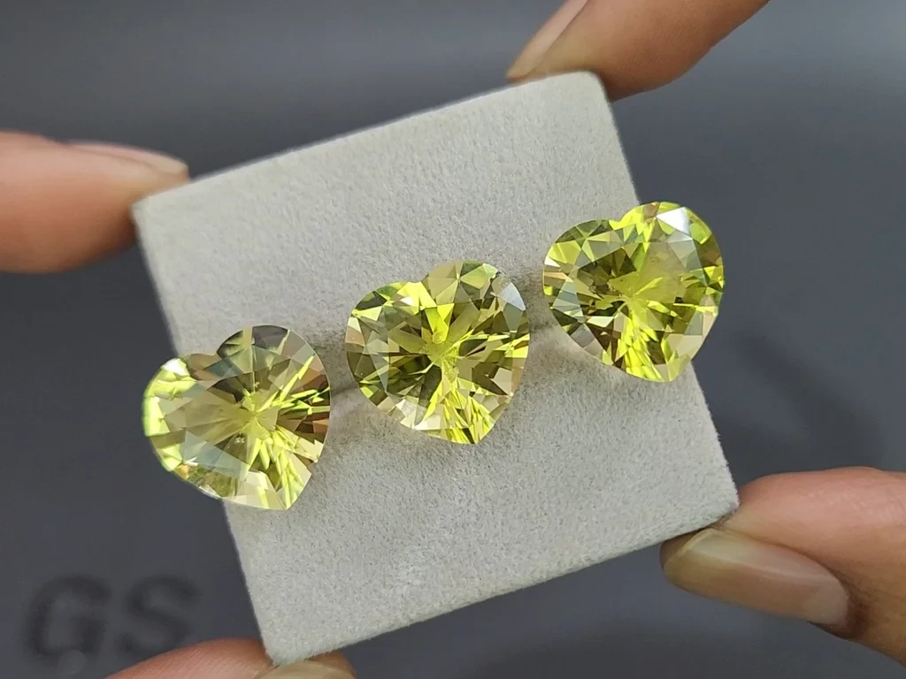 Set of lemon quartz a precision heart shape 24.92 carats, Africa Image №5