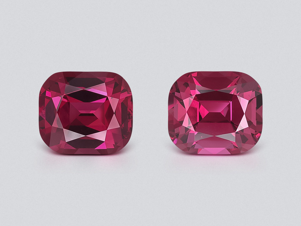 Paar violette granate kissenförmig geschliffene 10,40 karat, Tansania Image №1