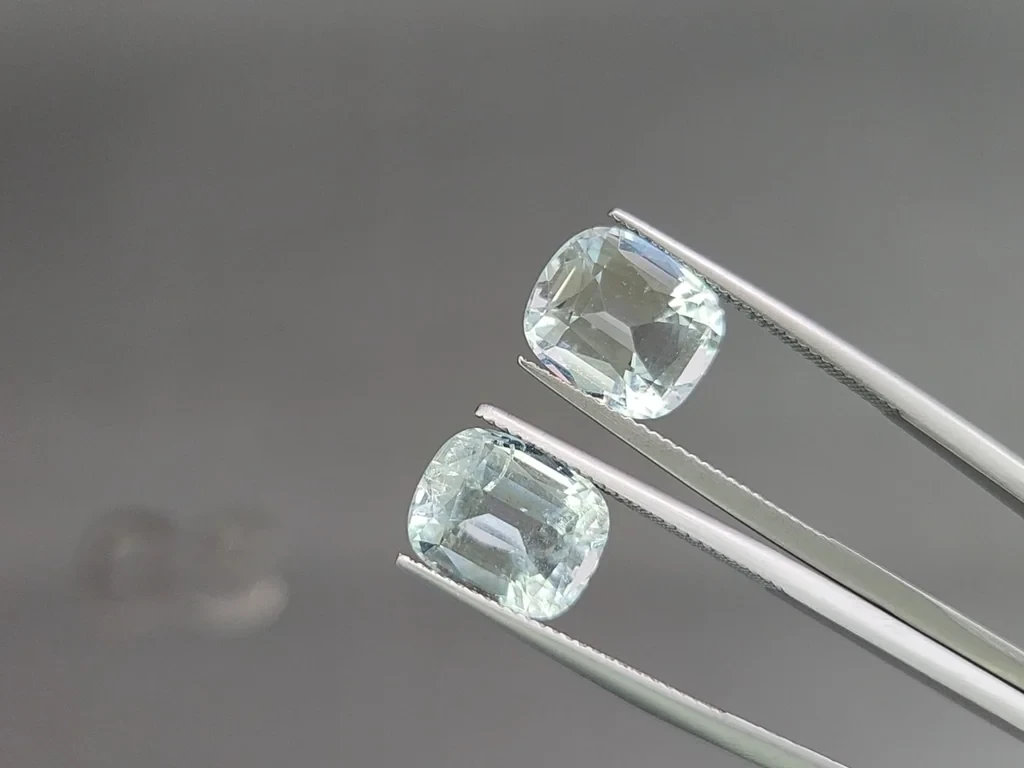 Set of aquamarines cushion cut 12.55 carats, Madagascar Image №4
