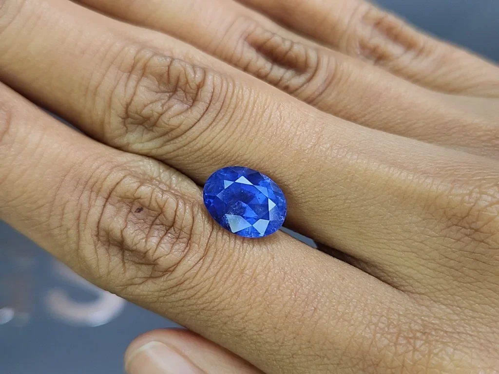 Unbehandelter saphir Cornflower Blue im oval schliff 5,98 karat, Sri Lanka Image №2