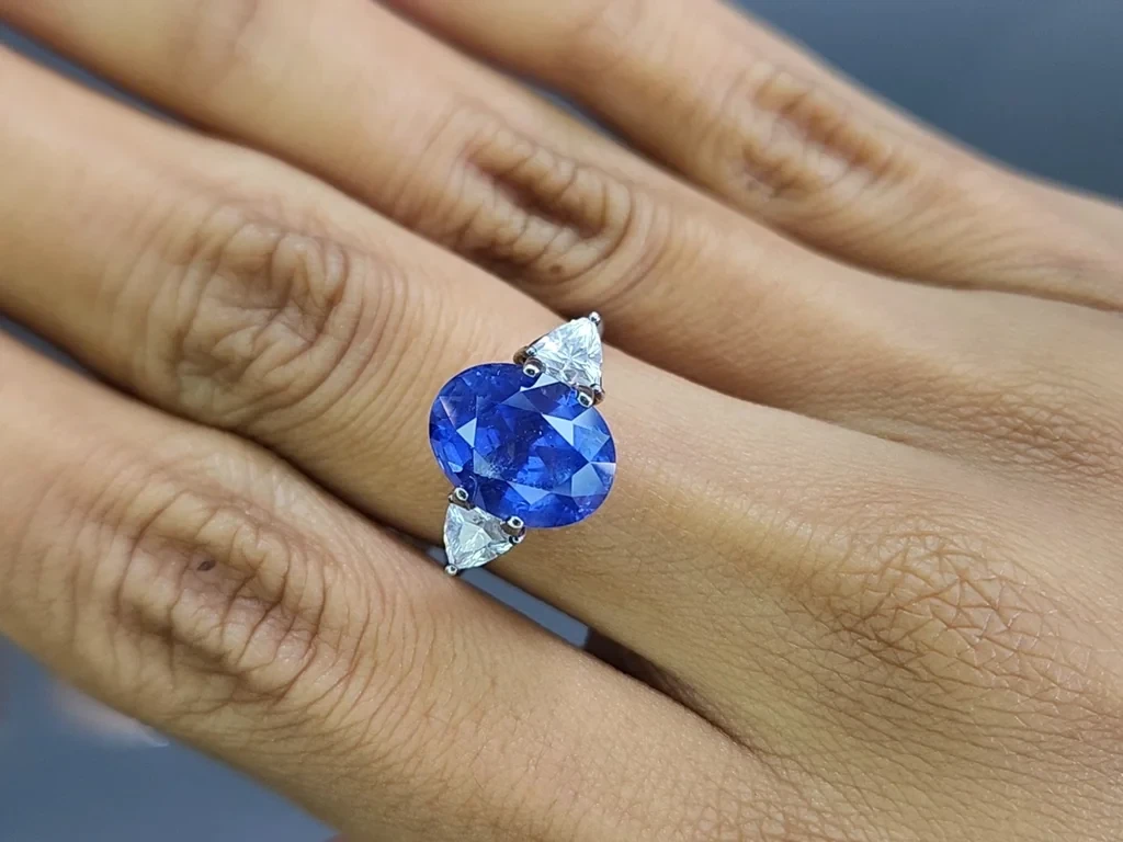 Unbehandelter saphir Cornflower Blue im oval schliff 5,98 karat, Sri Lanka Image №5