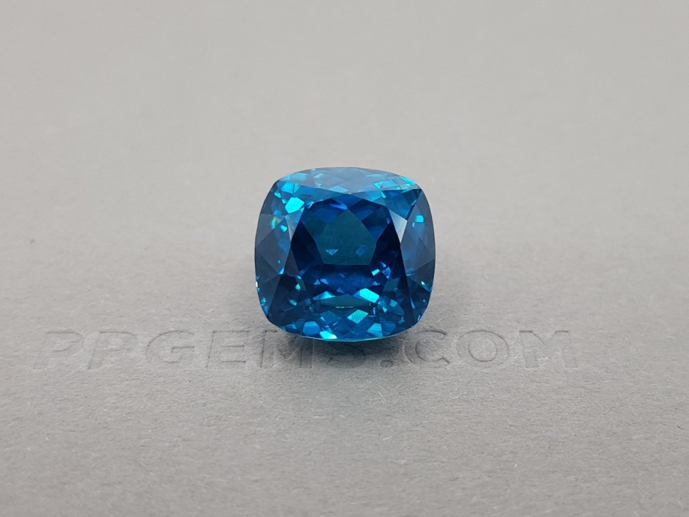 Large blue zircon 21.38 ct, Cambodia Image №1