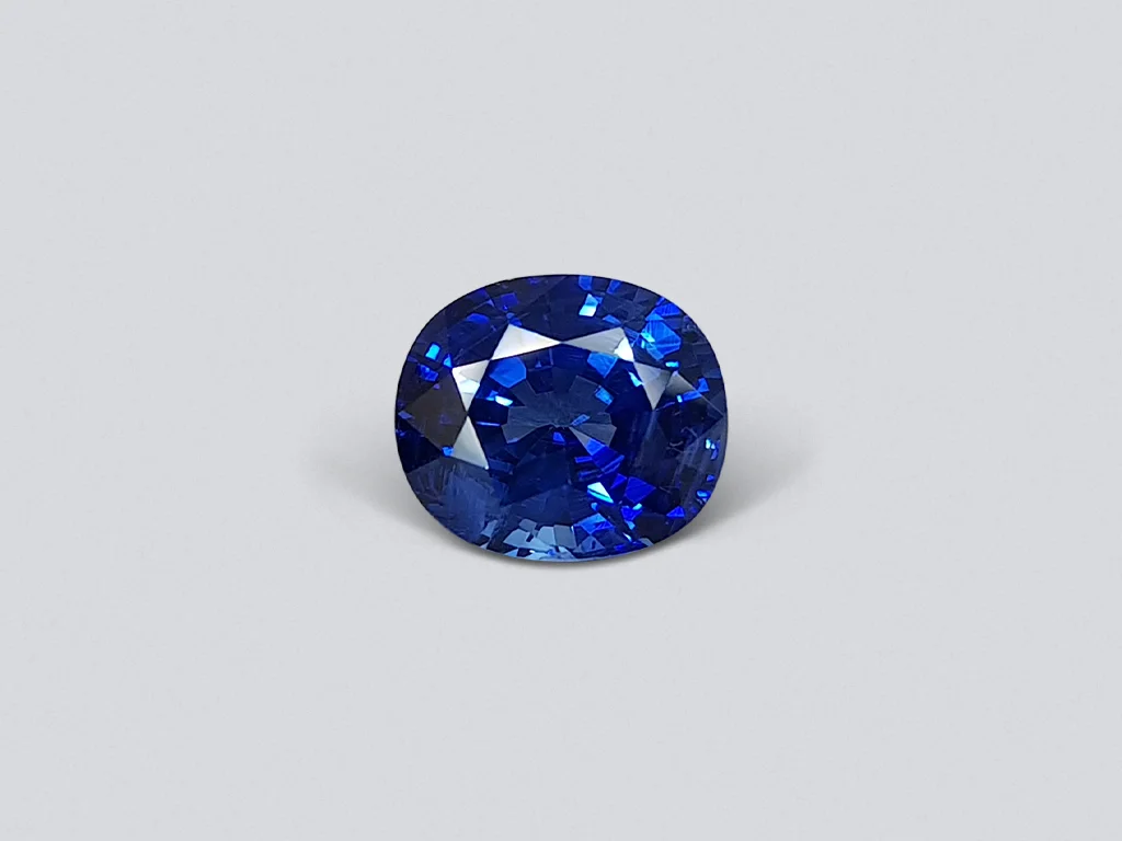 intense blue cushion cut sapphire 3.86 ct, Sri Lanka, ICA Image №1