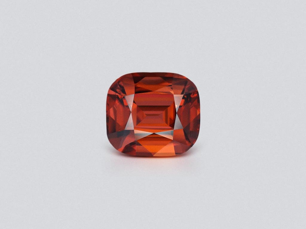 Zircon orange-marron 8,08 carats taille coussin, Sri Lanka Image №1