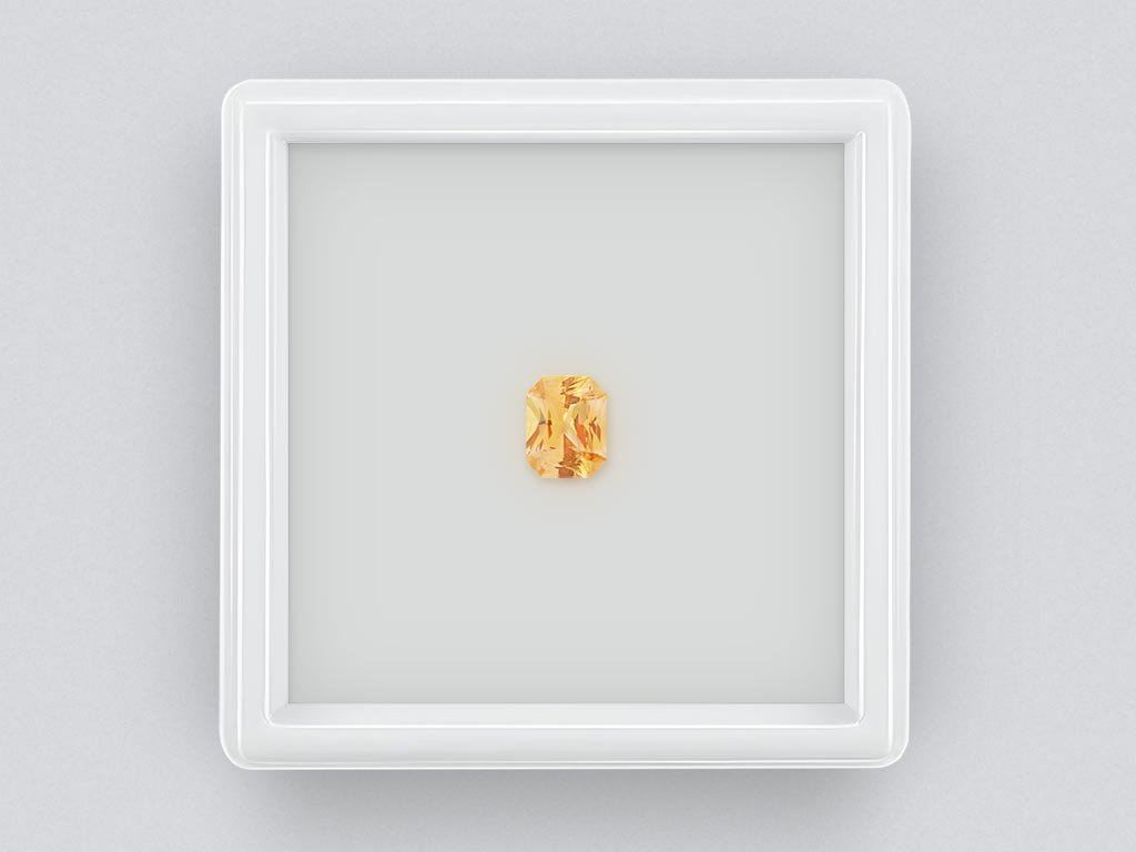 Yellow sapphire radiant cut 0.85 carats, Madagascar Image №1