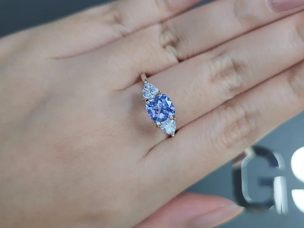 Zafiro de talla cojín azul pastel de 1,75 carats, Sri Lanka Image №5