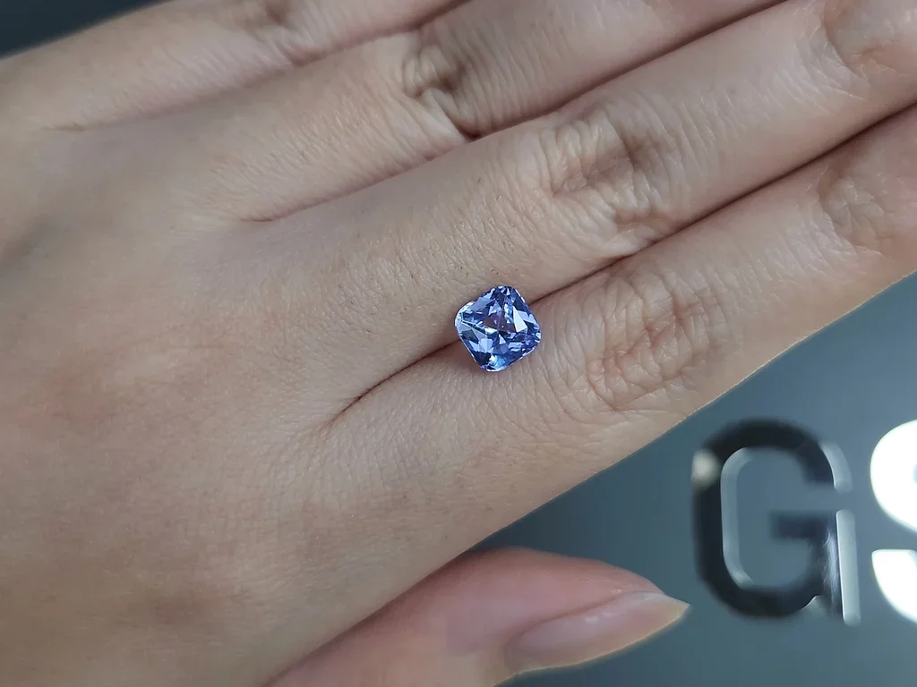 Zafiro de talla cojín azul pastel de 1,75 carats, Sri Lanka Image №2