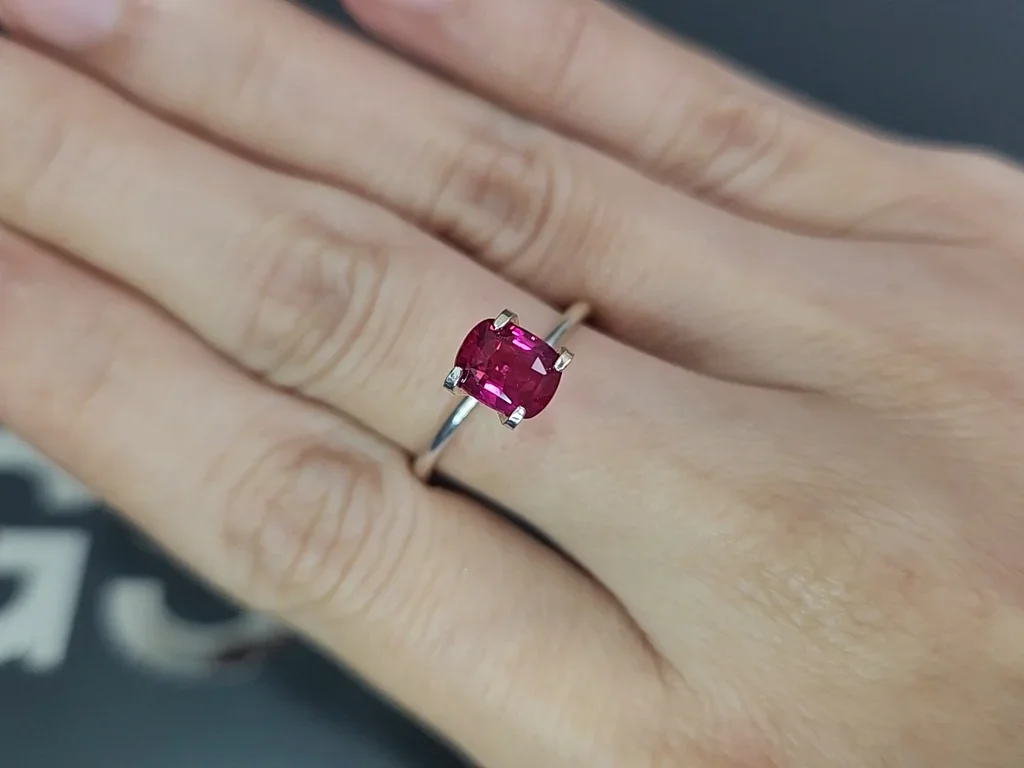 Unheated ruby cushion cut 1.51 carats, Mozambique  Image №5