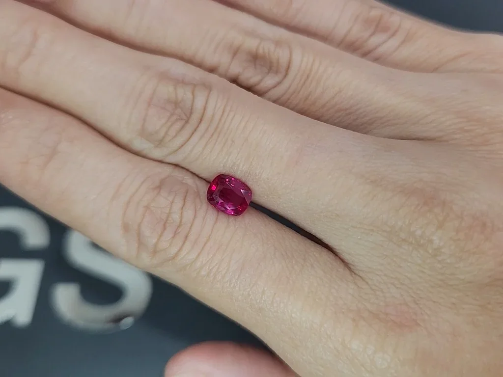 Unheated ruby cushion cut 1.51 carats, Mozambique  Image №2
