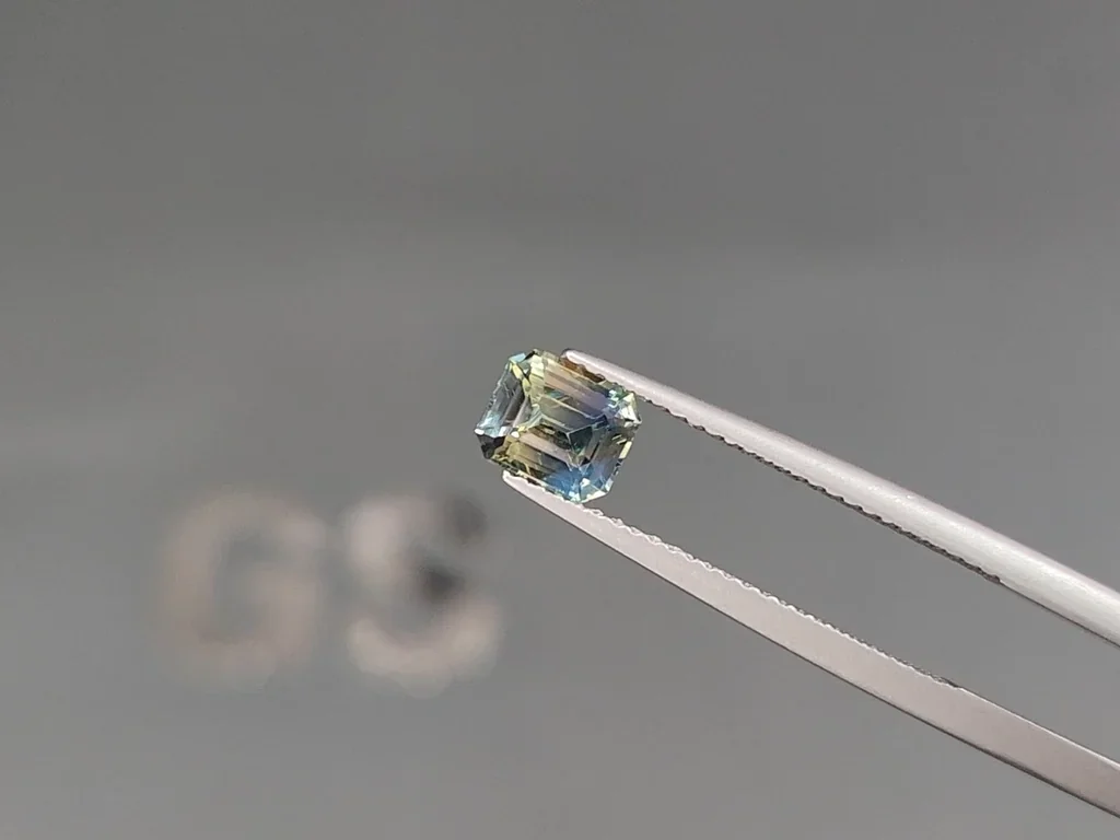 Saphir octogonal bleu sarcelle non chauffé 1,10 carats, Sri Lanka Image №3