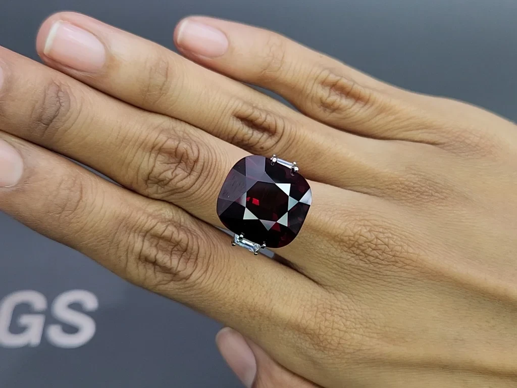 Gran granate de talla cojín de 33,95 quilates, Tanzania Image №5