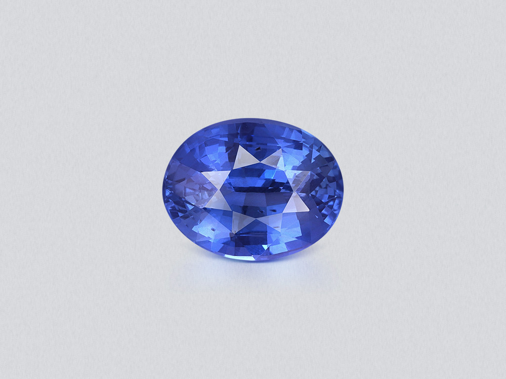 Saphir bleu ovale non chauffé de 2,55 carats, Sri Lanka Image №1