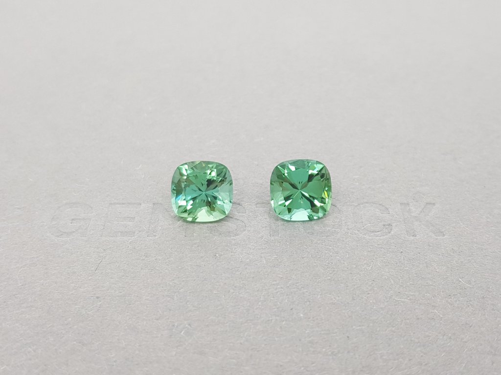 Pair of green tourmalines 4.40 ct Image №1