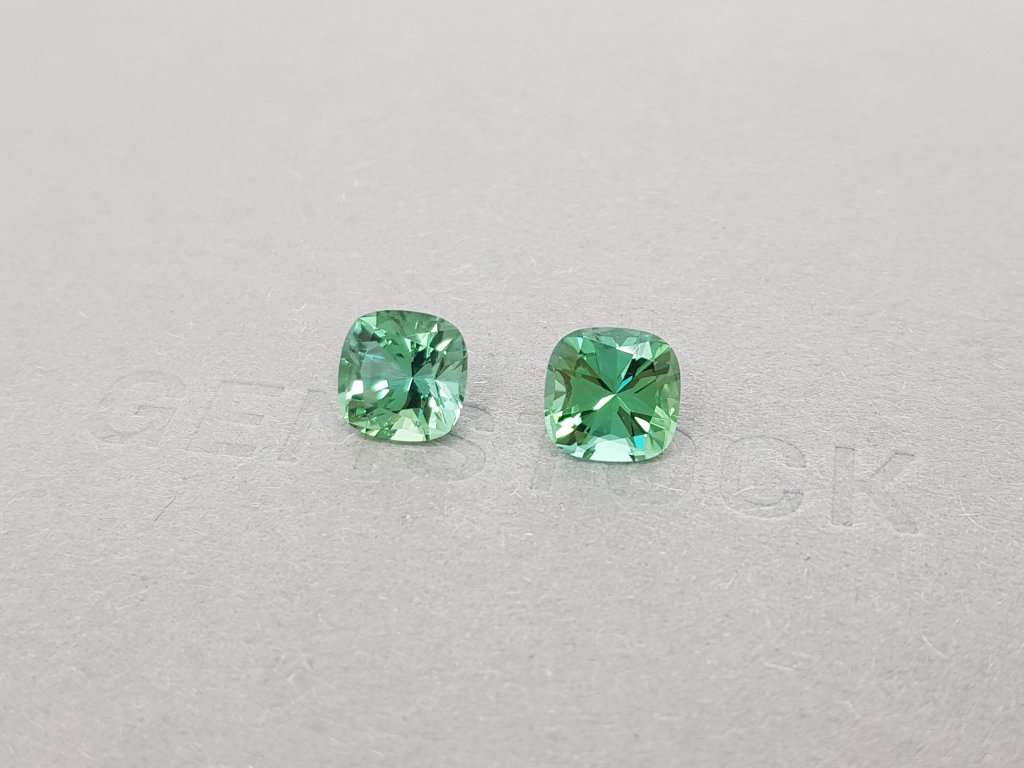 Pair of green tourmalines 4.40 ct Image №3
