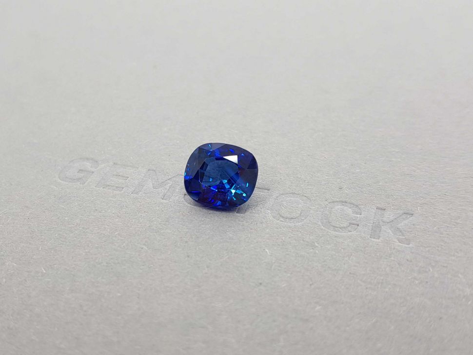 Cushion-cut intense blue sapphire 4.40 ct, Sri Lanka, ICA Image №2
