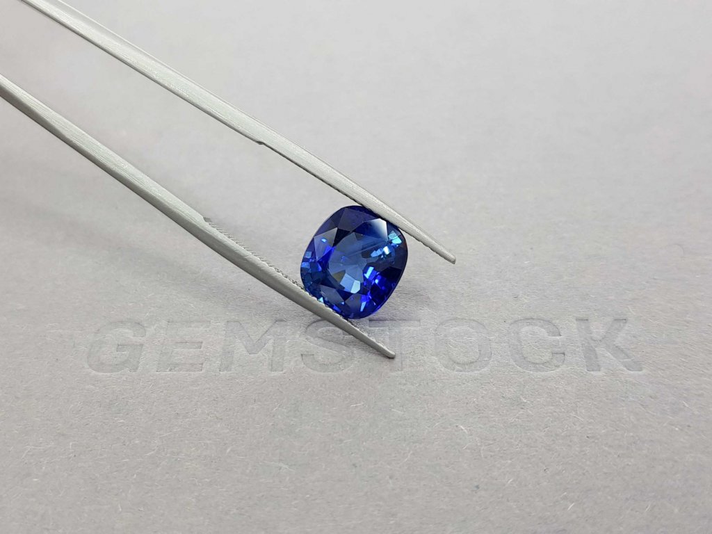 Cushion cut intense blue sapphire 4.40 ct, Sri Lanka, ICA Image №4
