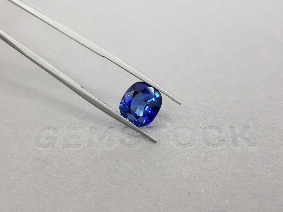 Cushion-cut intense blue sapphire 4.40 ct, Sri Lanka, ICA Image №4