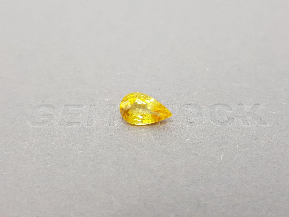 Intense pear cut yellow sapphire 2.50 ct, Sri Lanka Image №1