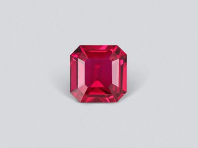 Pigeon's blood red ruby in octagon cut 2.02 ct, Mozambique photo