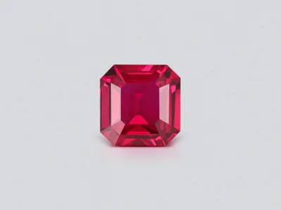 Pigeon's blood red ruby in octagon cut 2.02 ct, Mozambique photo