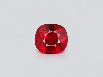 Unheated Pigeon's Blood ruby 2.05 carats in cushion cut, Mozambique photo