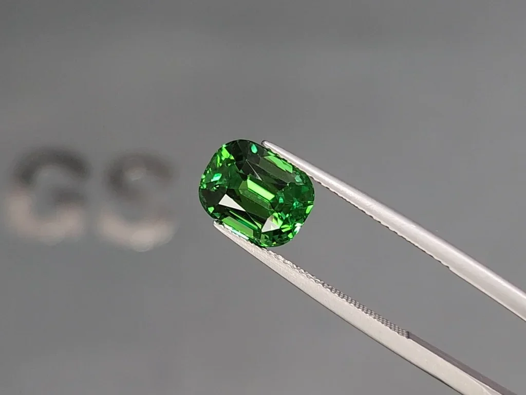 Garnet tsavorite Vibrant green cushion cut 5.00 carats, Tanzania  Image №3