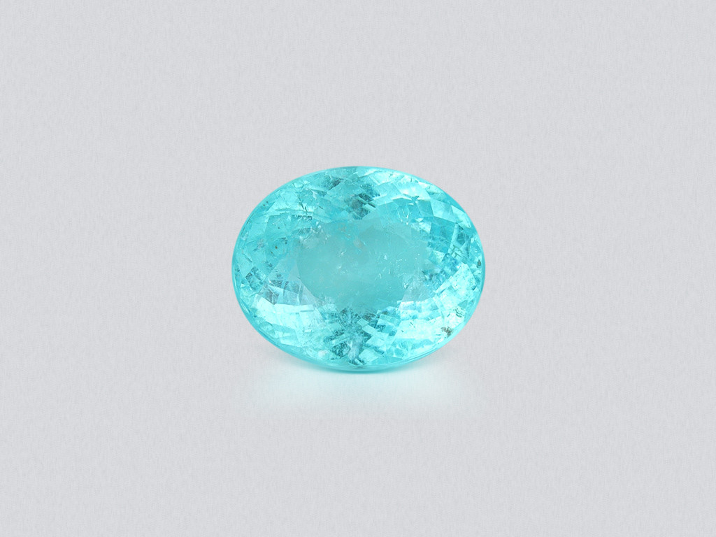 Neonblauer Paraiba-turmalin oval geschliffen 8,67 karat, Mosambik Image №1