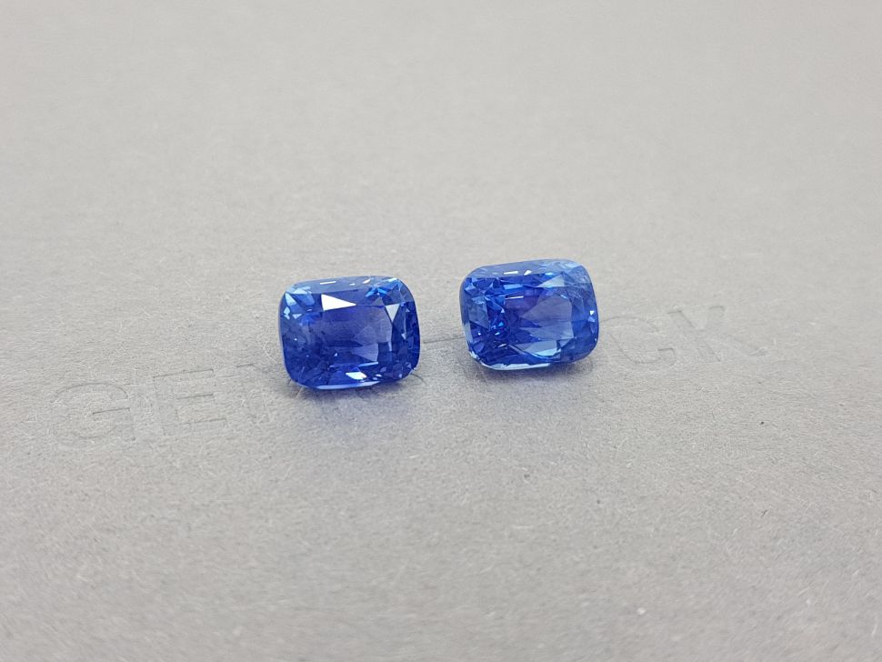 Pair of unheated cushion-cut sapphires 10.07 ct, Sri Lanka, GRS Image №3