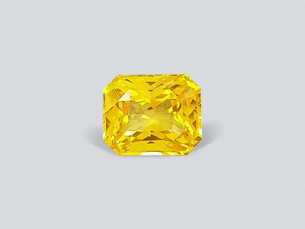 Bright yellow radiant cut sapphire 3.07 ct, Sri Lanka Image №1