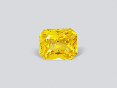 Bright yellow radiant cut sapphire 3.07 ct, Sri Lanka photo