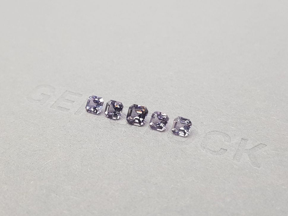 Purple gray Burmese spinel set 1.23 ct Image №2