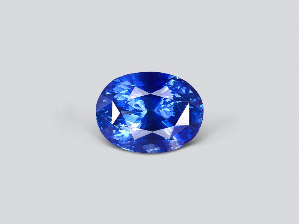 Natural Royal Blue sapphire 6.42 ct in oval cut, Sri Lanka Image №1