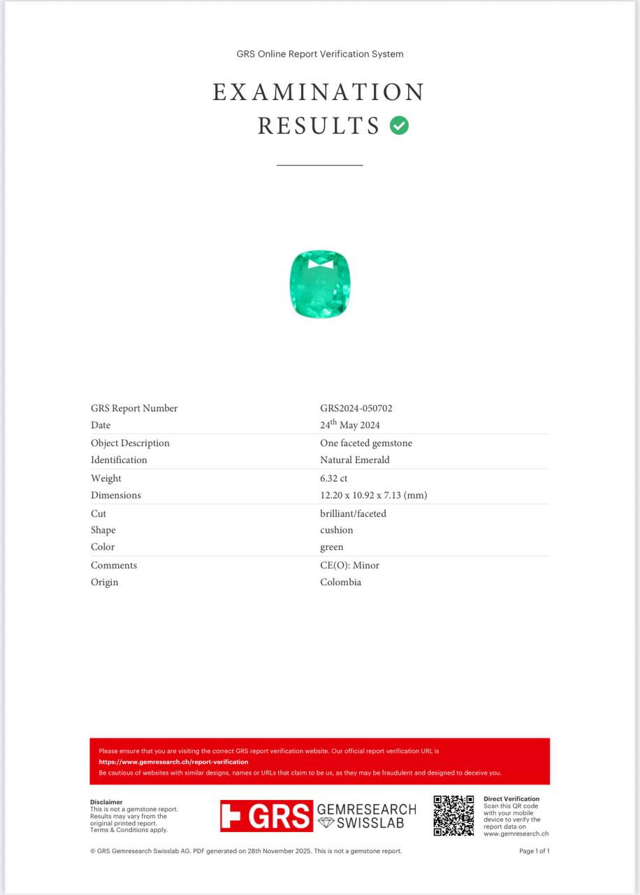 Emerald octagon cut 6.32 carats, Colombia Image №6