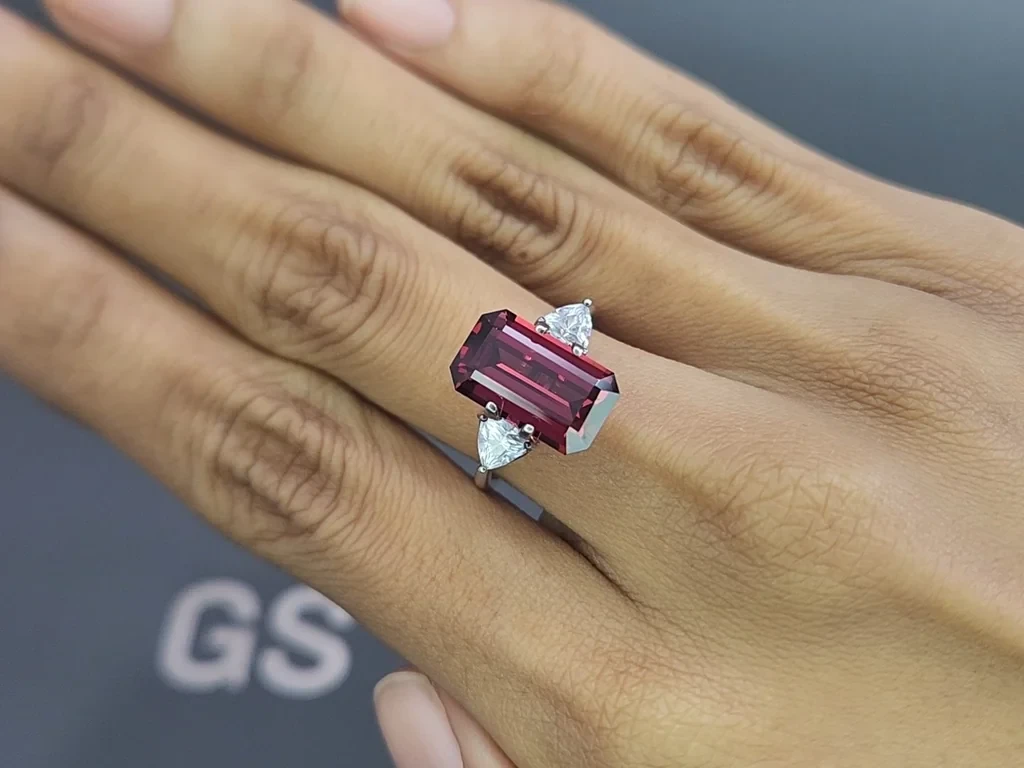 Granate de talla octogonal de 5,58 quilates, Tanzania Image №5