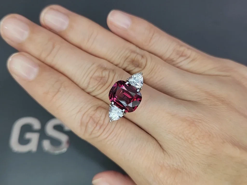 Violetter granat rhodolite kissenförmiger 5,69 karat, Tansania Image №5