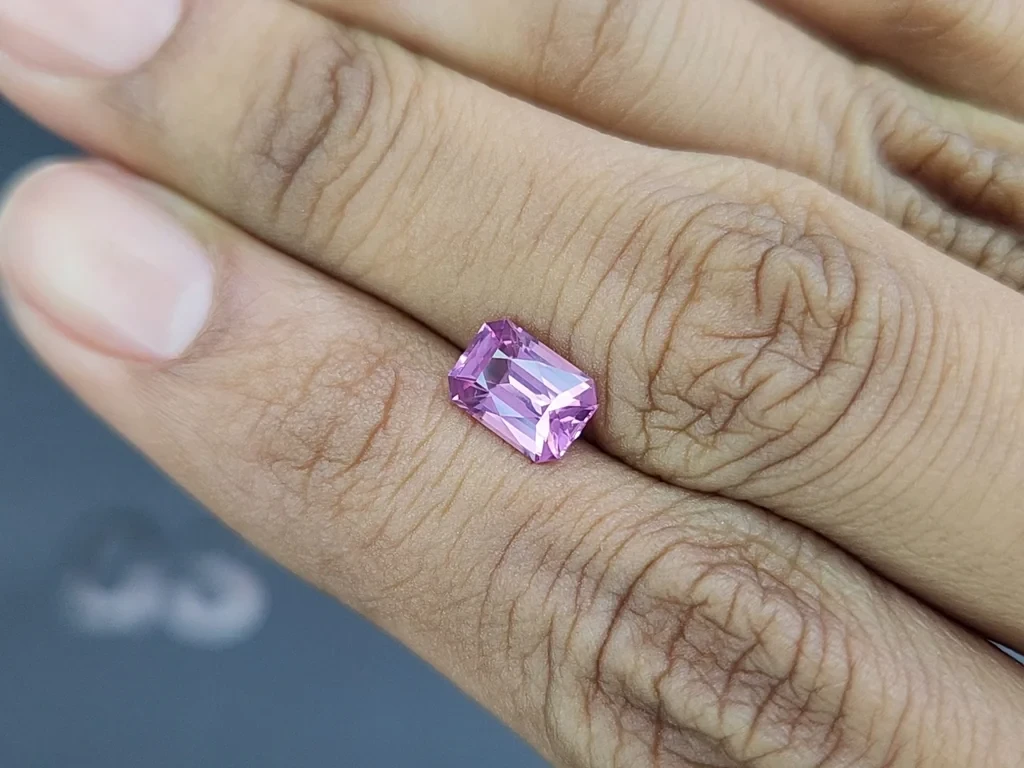 Pink spinel radiant cut 1.54 carats, Tanzania Image №2
