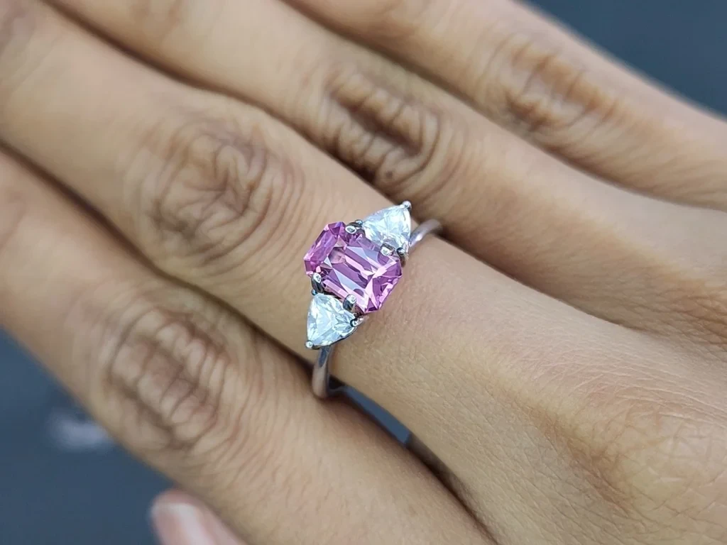 Pink spinel radiant cut 1.54 carats, Tanzania Image №5