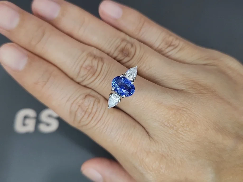 Saphir bleu ovale de 2,50 carats, Sri Lanka Image №5