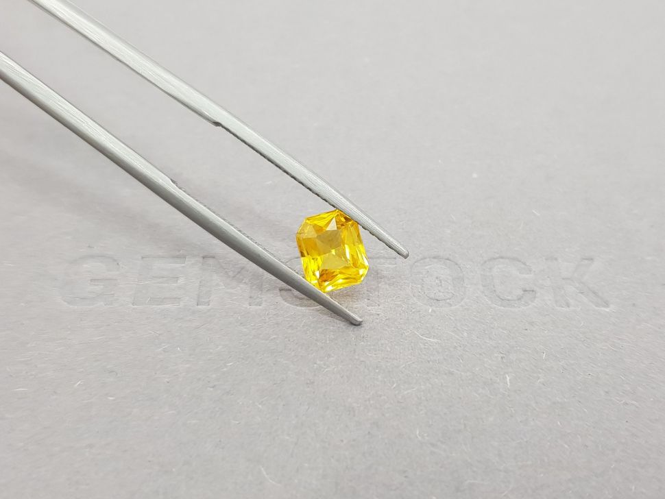 Radiant cut yellow sapphire 1.54 ct, Sri Lanka Image №4