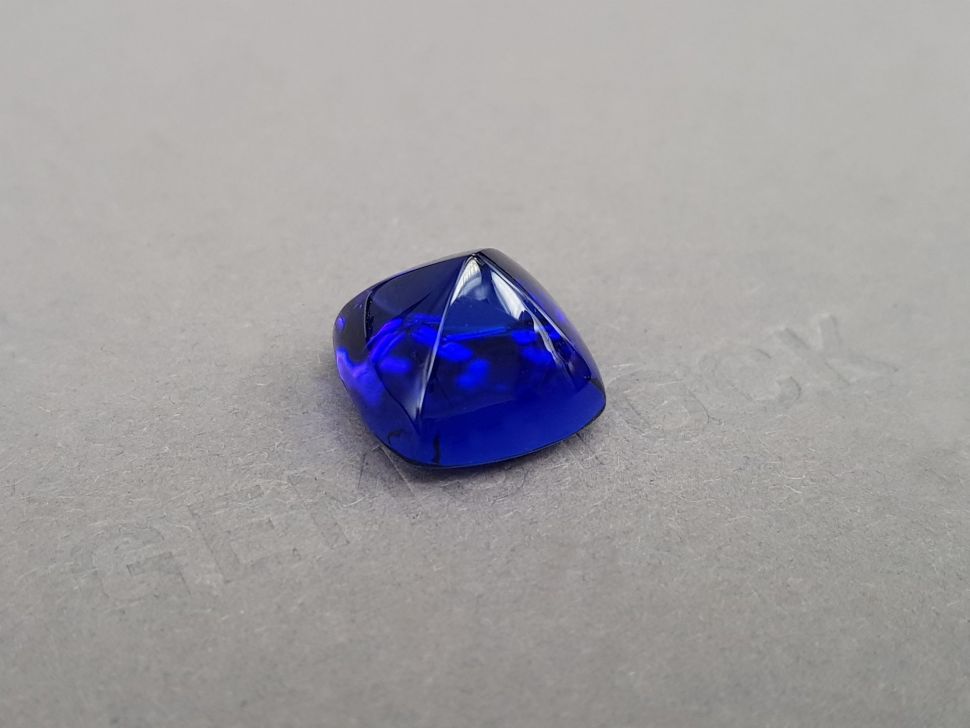 Royal blue tanzanite in sugarloaf shape 19.18 ct Image №2