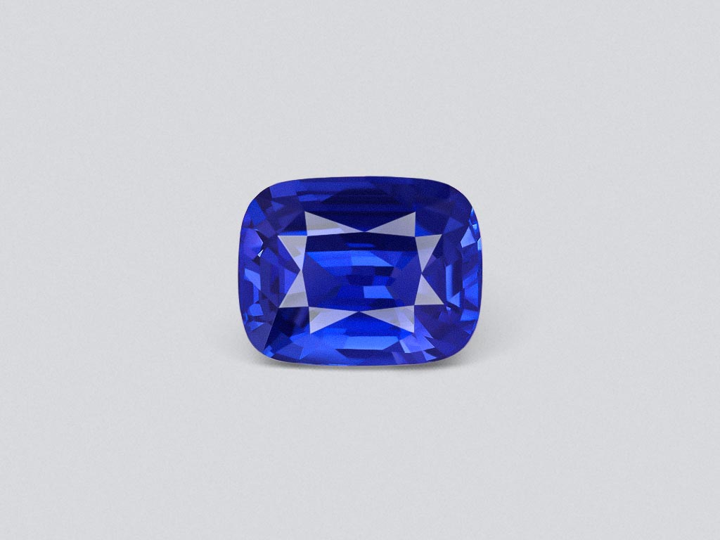 Unheated Royal Blue sapphire in cushion cut 8.02 carats, Sri Lanka Image №1