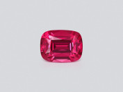 Spinelle Mahenge Vibrant Rose-Rouge taille coussin 3,23 carats, Tanzanie