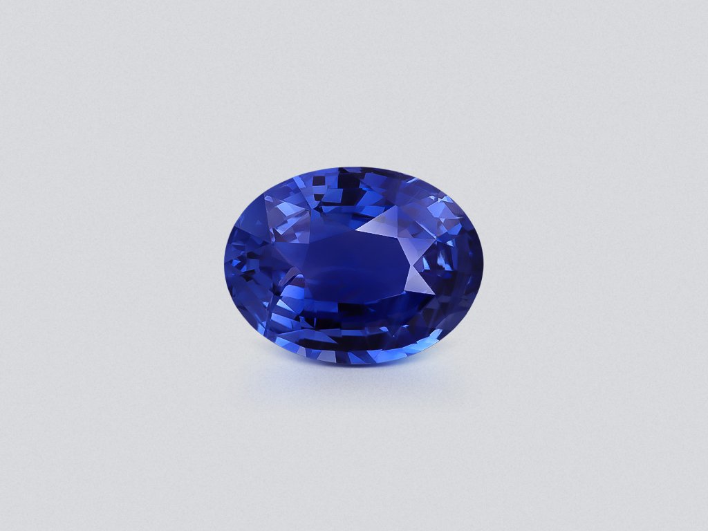 Zafiro azul sin calentar de talla ovalada de 3,09 ct de Sri Lanka Image №1